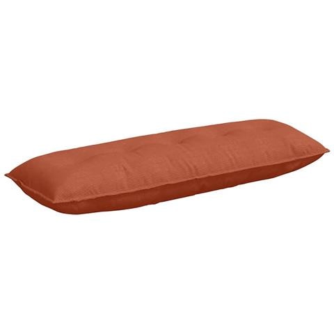 Cuscino per Schiena Rosso Arancio 140 x 50 cm Tessuto in Cords - Foto 1
