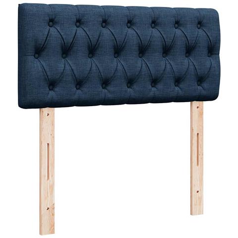 Struttura Letto Pouf con Materasso Blu 80x200 cm in Tessuto - Foto 9
