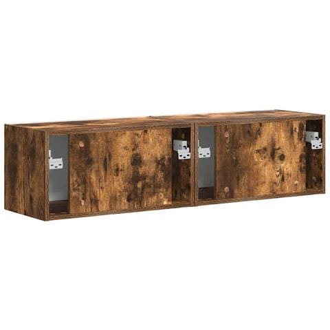 Mobile TV da parete 2 pcs Rovere fumé 60 x 31 x 29.5 cm - Foto 9