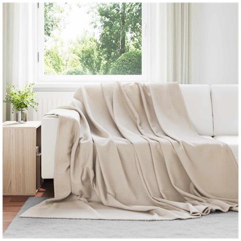 Coperte da Pile 6 pcs Beige 240 x 220 cm Panno - Foto 2