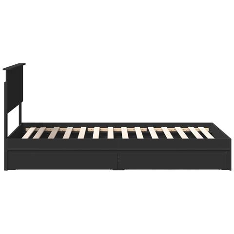 Letto con Contenitore Nero 100 x 200 cm Legno multistrato - Foto 9