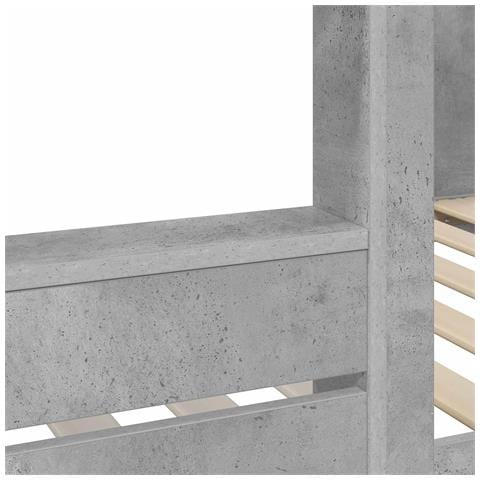 Letto a Castello per Bambini Grigio cemento 80 x 200 cm - Foto 9