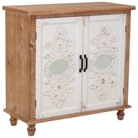 Tavolino Da Ingresso In Legno Multicolore Con 2 Ante 80x35x80h Cm - Foto 1