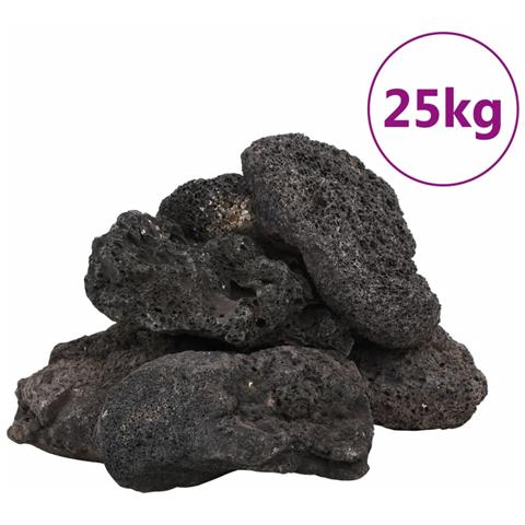 Rocce Vulcaniche 25 kg Nere 10-30 cm - Foto 1