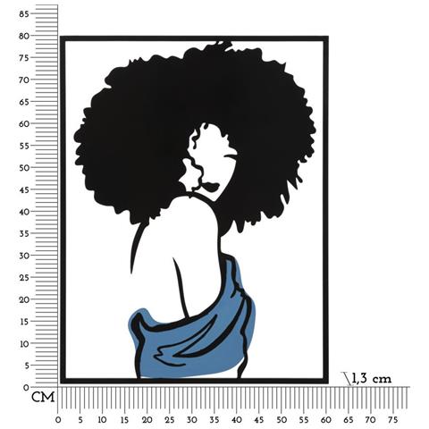 Decorazione In Metallo 3d Afro-multicolore-metallo-60x1,3x80 Cm - Foto 6