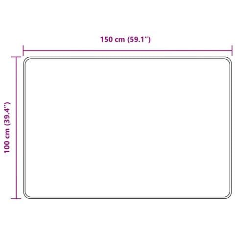 Runner Tappeto MARSA Nero 100 x 150 cm Poliestere e PVC - Foto 7