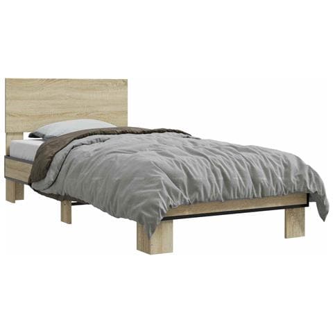 Struttura letto con testata Rovere Sonoma 80 x 200 cm - Foto 1