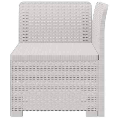 Divano da Giardino a 1 Posto Aspetto Rattan PP Bianco - Foto 2