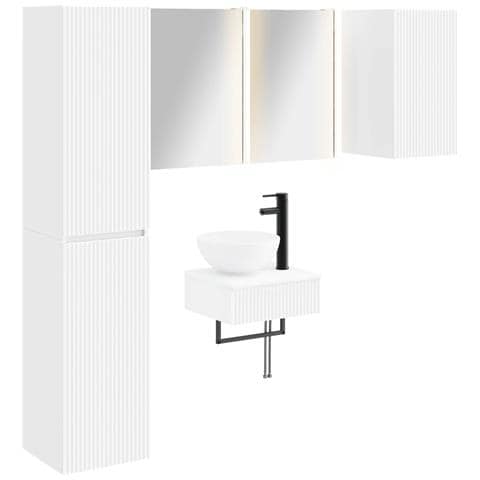 Set di mobili per il bagno 5 pcs Bianco - Foto 1