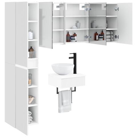Set di mobili per il bagno 5 pcs Bianco - Foto 2