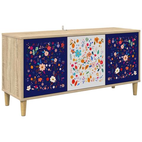 Mobile TV MAINZ 102 x 33 x 50 cm Sonoma Legno ingegnerizzato - Foto 1