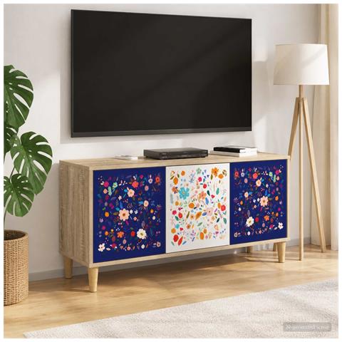 Mobile TV MAINZ 102 x 33 x 50 cm Sonoma Legno ingegnerizzato - Foto 2