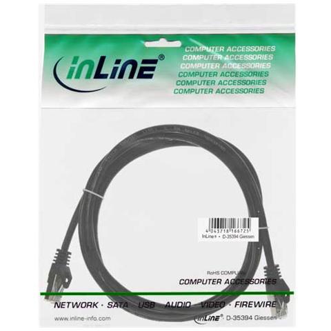 cavo patch per rete dati lan cat. 5e, 2x rj45, schermatura futp, colore nero, 0,3m - Foto 2