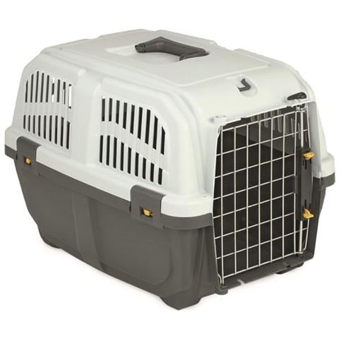 Trasportino per Cani e Gatti Skudo Iata TG L (68x48x51h cm) Colore Grigio - Foto 5