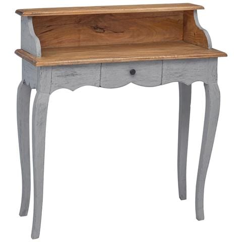 Scrivania in Legno Massello di Mogano 80x40x92 cm - Foto 1