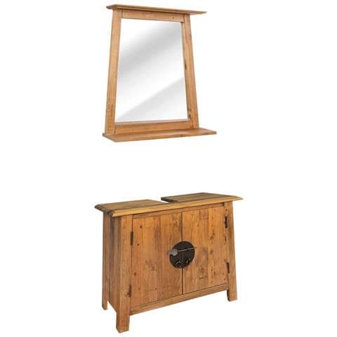 Set Mobili da Bagno in Legno Massello di Pino - Foto 1