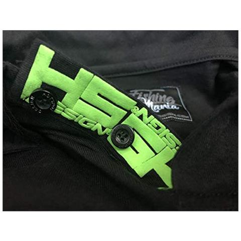 Hotspot Polo Da Pesca Mania Zander, Colore: Nero / verde, Uomo, Xxl - Foto 2