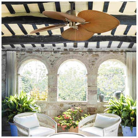 Faro Barcelona Faro 33352b Ottone Satinato Marrone Ventilatore Cuba Ottone Senza Luce - Foto 6