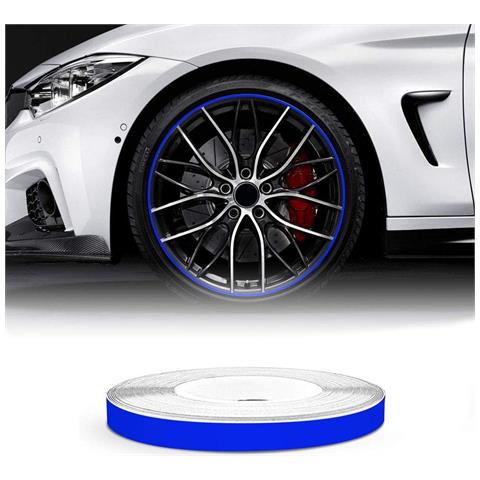 Wheel Trim Strisce Adesive Rifrangenti Per Cerchi Auto, Blu, 5 Mm X 6 Mt - Foto 1