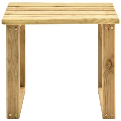 Lettino Prendisole con Tavolino in Legno di Pino Impregnato - Foto 10