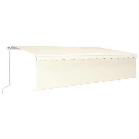 Tenda da Sole Retrattile Manuale con LED 6x3 m Crema - Foto 1