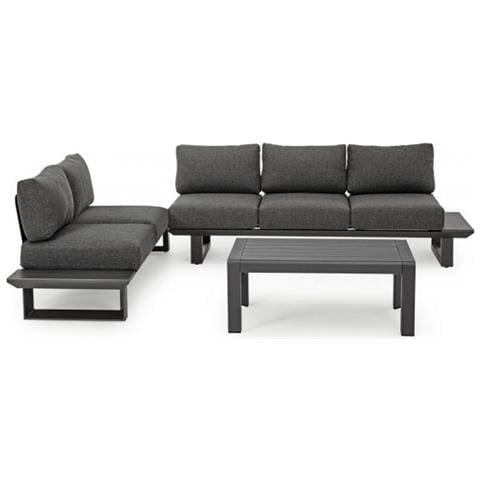 Set Da Giardino Salotto Angolare Antracite Konnor - Foto 1