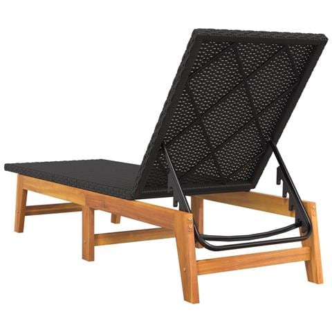 Sdraio Con Tavolo Polyrattan E Legno Massello Di Acacia - Foto 2