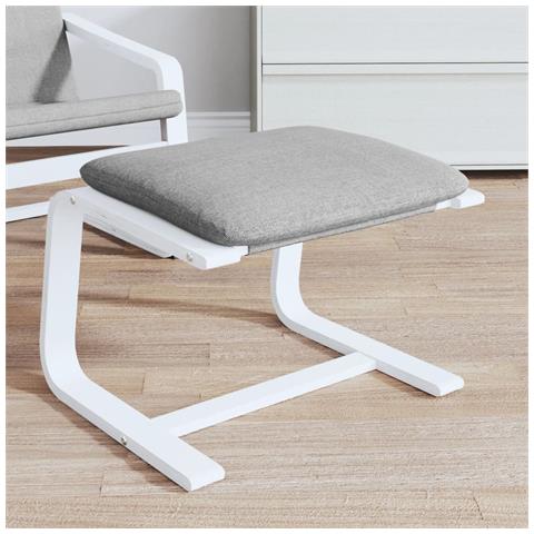 Poggiapiedi Grigio Chiaro 51x41x40 Cm In Tessuto - Foto 6