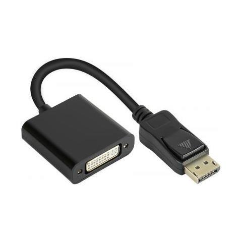 Alcasa Dp-ad10 Cavo E Adattatore Video 0,2 M Displayport Dvi-i Nero - Foto 1
