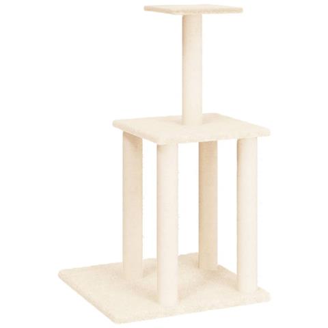 Albero Per Gatti Con Tiragraffi In Sisal Crema 85,5 Cm - Foto 1