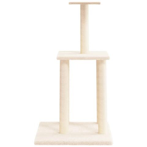 Albero Per Gatti Con Tiragraffi In Sisal Crema 85,5 Cm - Foto 2