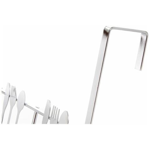 Appendiabiti Per Porte Dkd Home Decor Argentato Metallo Plastica 34 X 17 X 9 Cm - Foto 3