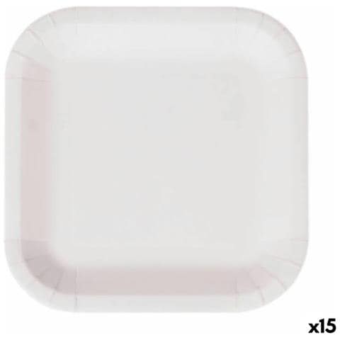 Set Di Piatti Algon Monouso Bianco Cartone 26 Cm (15 Unità) - Foto 1