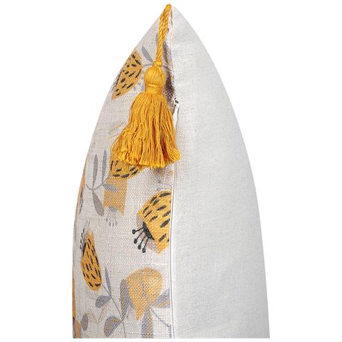 Set Di 2 Cuscini Abutilon 45 X 45 Cm Beige Trama Floreale - Foto 7