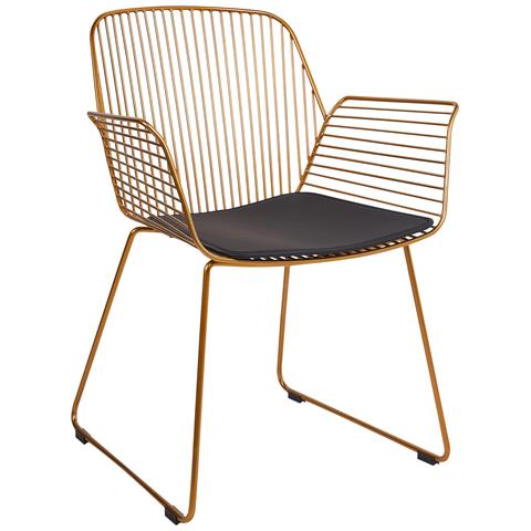 Set Di 2 Sedie Metallo Oro Appleton - Foto 2