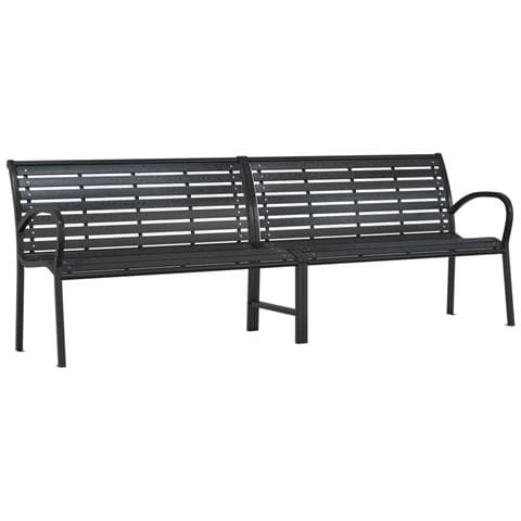 Panca da Giardino Doppia 231 cm in Acciaio e WPC - Foto 2