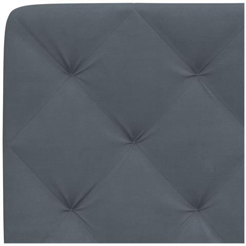 Cuscino Testiera Grigio Scuro 180 cm in Velluto - Foto 2