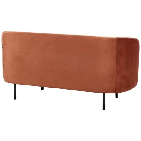 Divano 2 Posti Loen Velluto Arancione - Foto 2