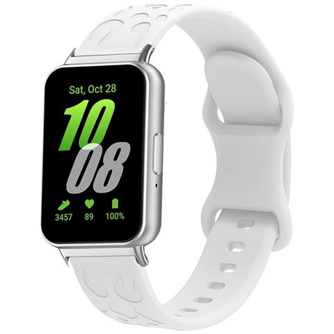 Cinturino In Silicone Per Samsung Galaxy Fit3 White - Foto 1
