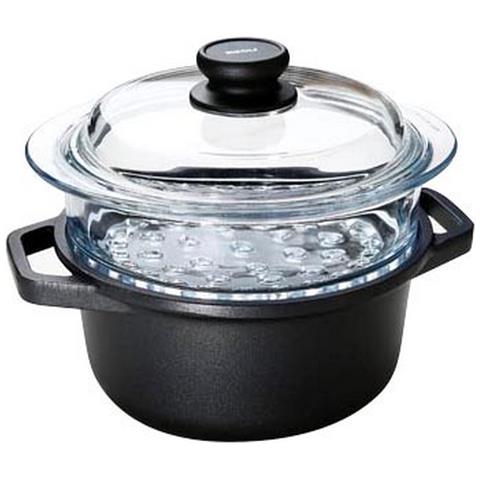 Vaporiera Explora - Nero - Alluminio Pressofuso - 20x20x11 Cm - Foto 1