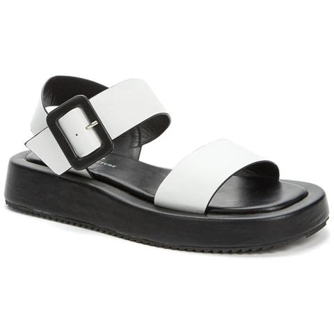 White Casual Open Sandals Sandali Sintetico E Tessile Scarpe Donna Bianco Eu 38, 827171-06-10 - Foto 1