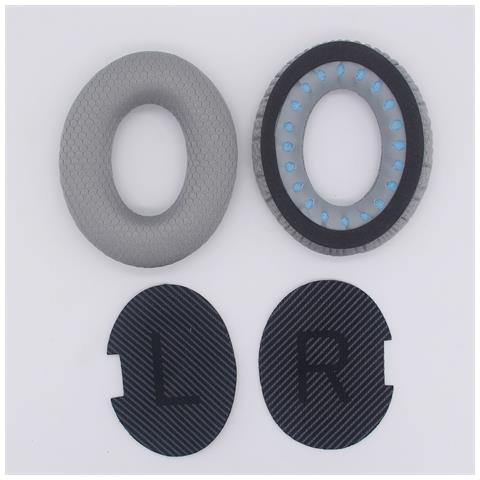 Cuscinetti Auricolari Di Ricambio Per Cuffie Bose Qc35, Qc25, Qc15 Black + Light Gray - Foto 2