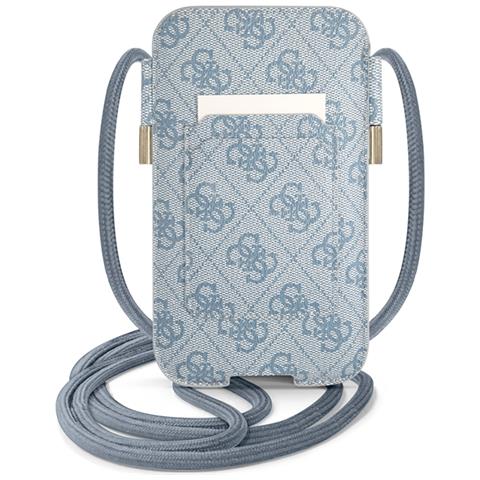 Custodia Per Smartphone Da 6,1'' Con Cordino Modello 4g Stripe, Blu - Foto 2