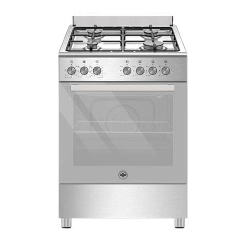Cucina Elettrica SE664EX 4 Fuochi a Gas Forno Elettrico Multifunzione Termoventilato Classe A 60cm Colore Inox - Foto 1