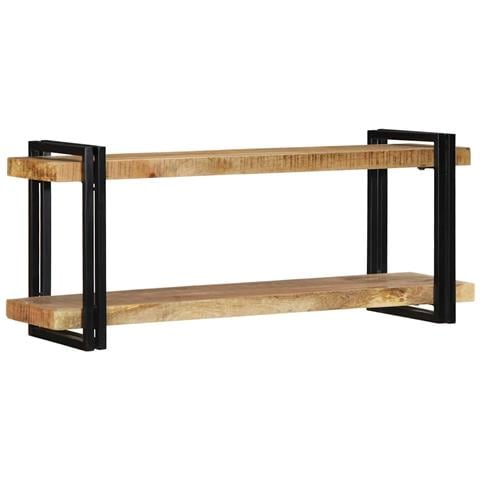 Mensola Da Parete 110x33x45cm In Legno Massello Di Mango Grezzo - Foto 1