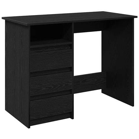 Scrivania Nera 102x50x75 Cm In Legno Multistrato - Foto 2