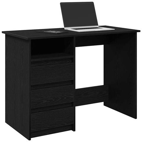 Scrivania Nera 102x50x75 Cm In Legno Multistrato - Foto 1