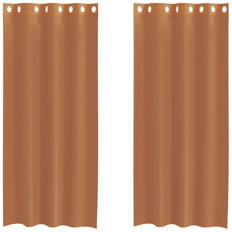 Tende In Voile Con Occhielli 2 Pz Terracotta - Foto 2