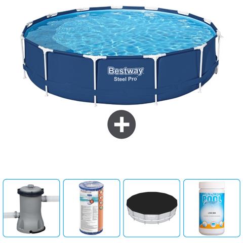Piscina Fuori Terra - In Giro - 396x84 Cm - Blu - Include Accessori Coordinati Cb51 - Foto 1