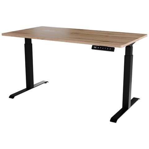 Scrivania con regolazione elettrica dell'altezza MOON LONG 150x80x72-120 nero /wotan - Foto 1
